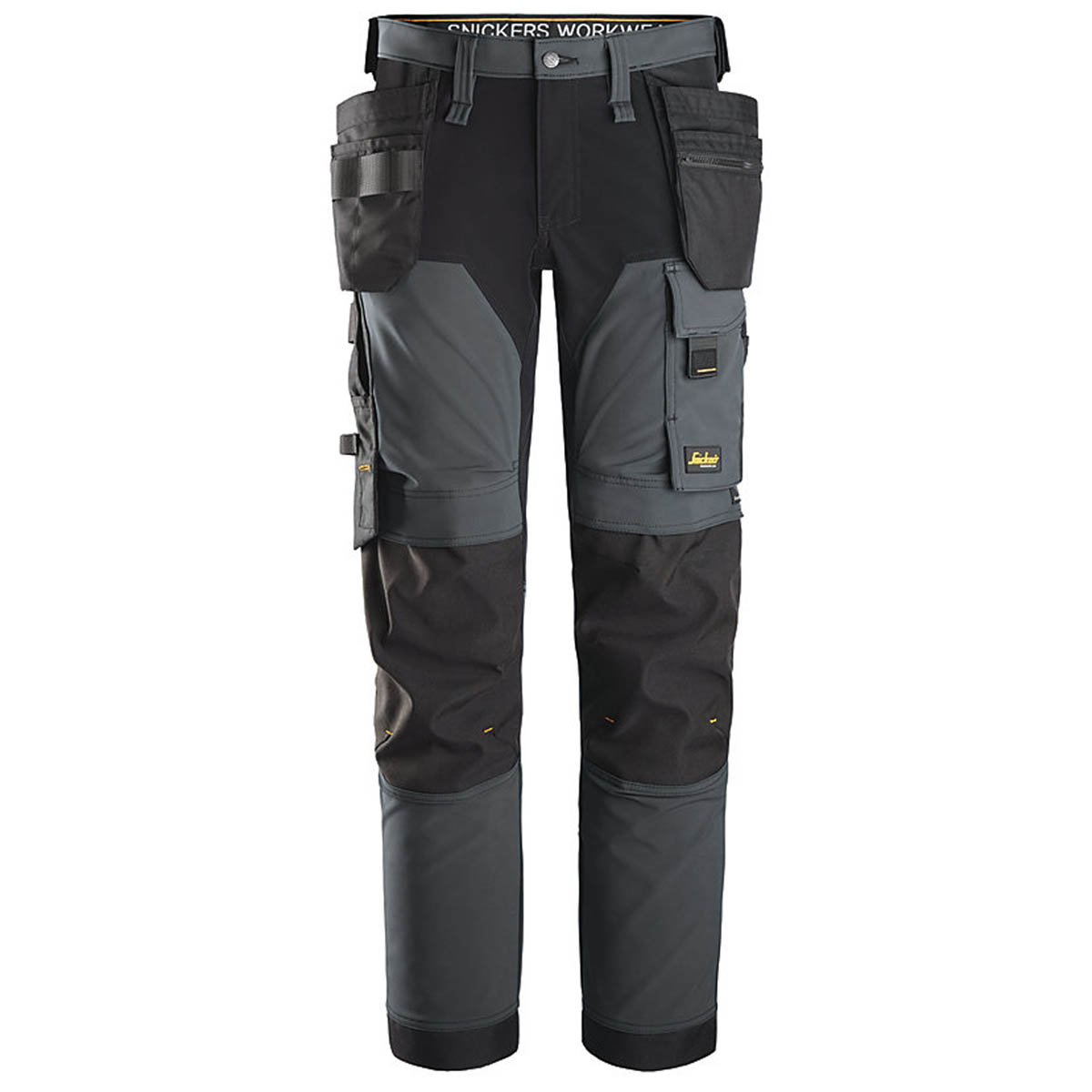 Snickers Mens Work Trousers Shell Stretch HP Grey Slim Fit Windproof W35 L32 - Image 1