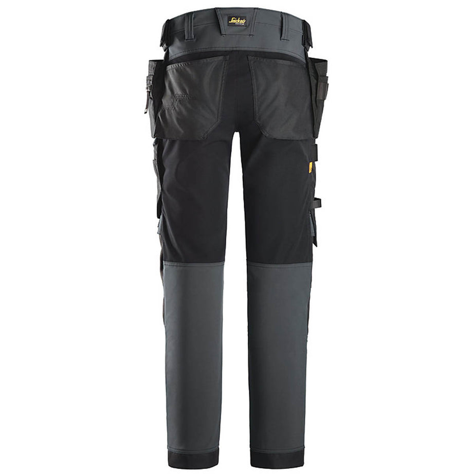 Snickers Mens Work Trousers Shell Stretch HP Grey Slim Fit Windproof W35 L32 - Image 3