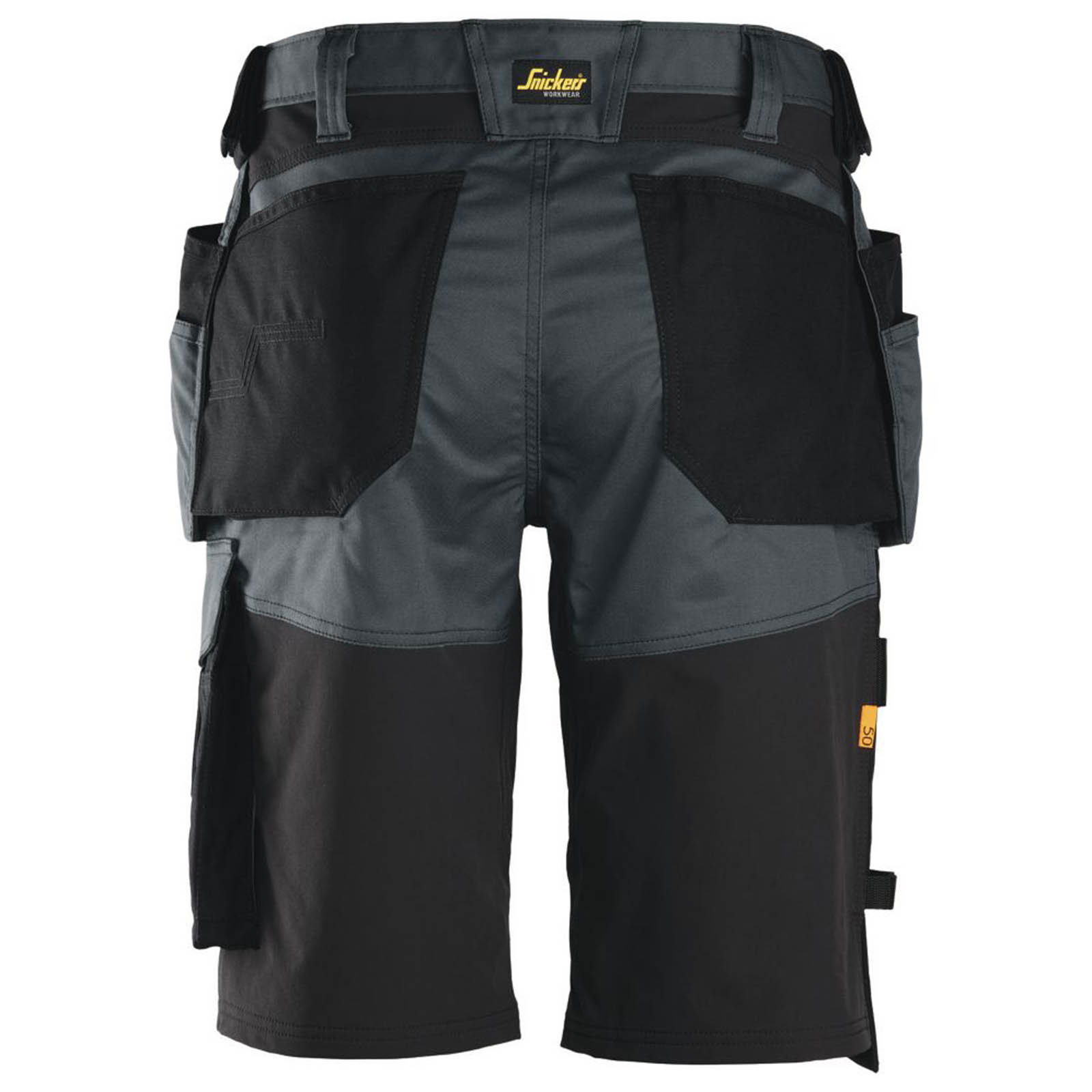 Snickers Work Shorts Mens Grey Black Loose Fit Multi Pockets Stretch Cargo 38W - Image 5
