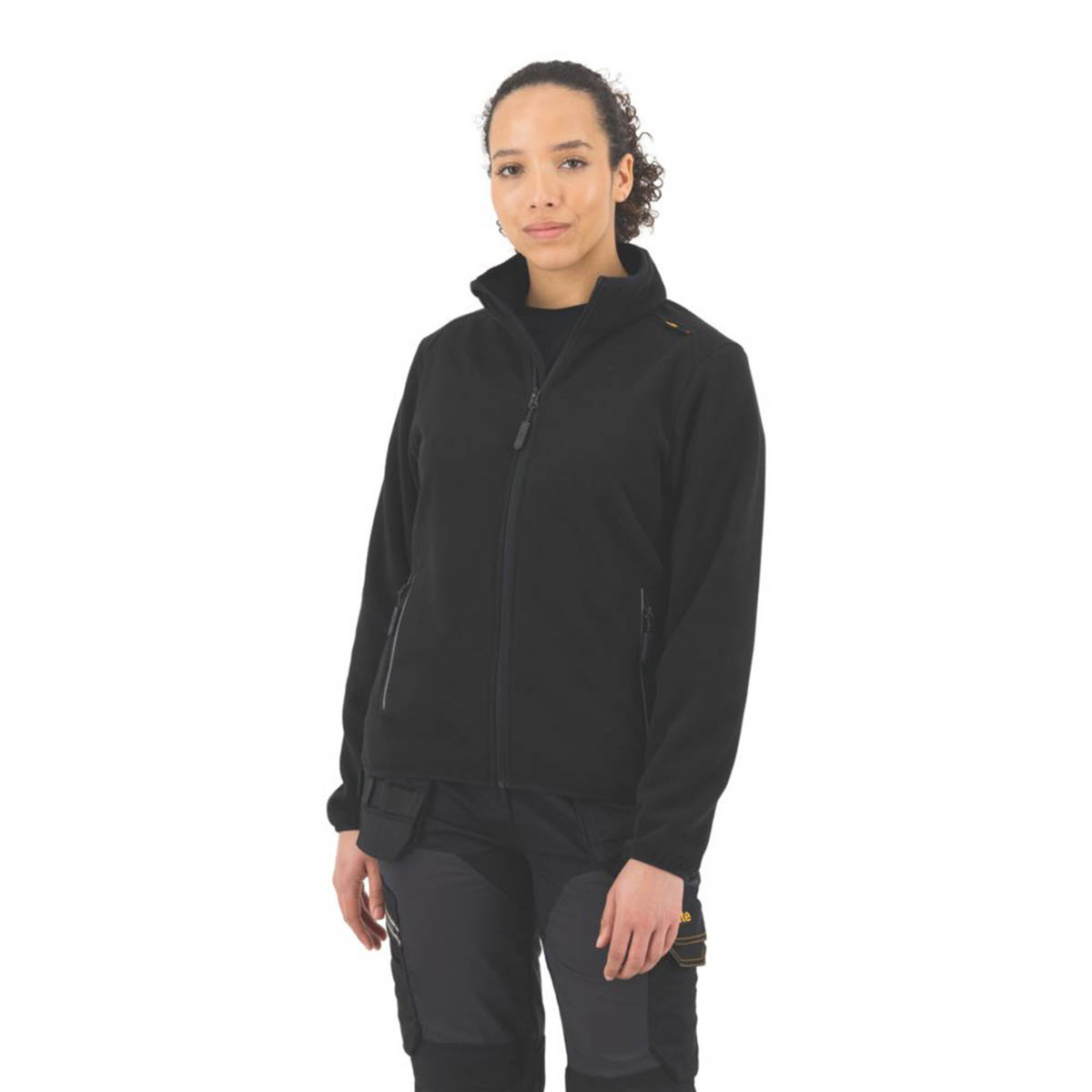 Site Work Fleece Jacket Womens Regular Fit Black Breathable Full Zip Size 18 - Image 5