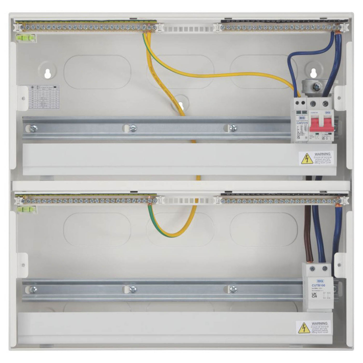 British General Main Switch Consumer Unit SPD 48-Module 43-Way Part-Populated - Image 4