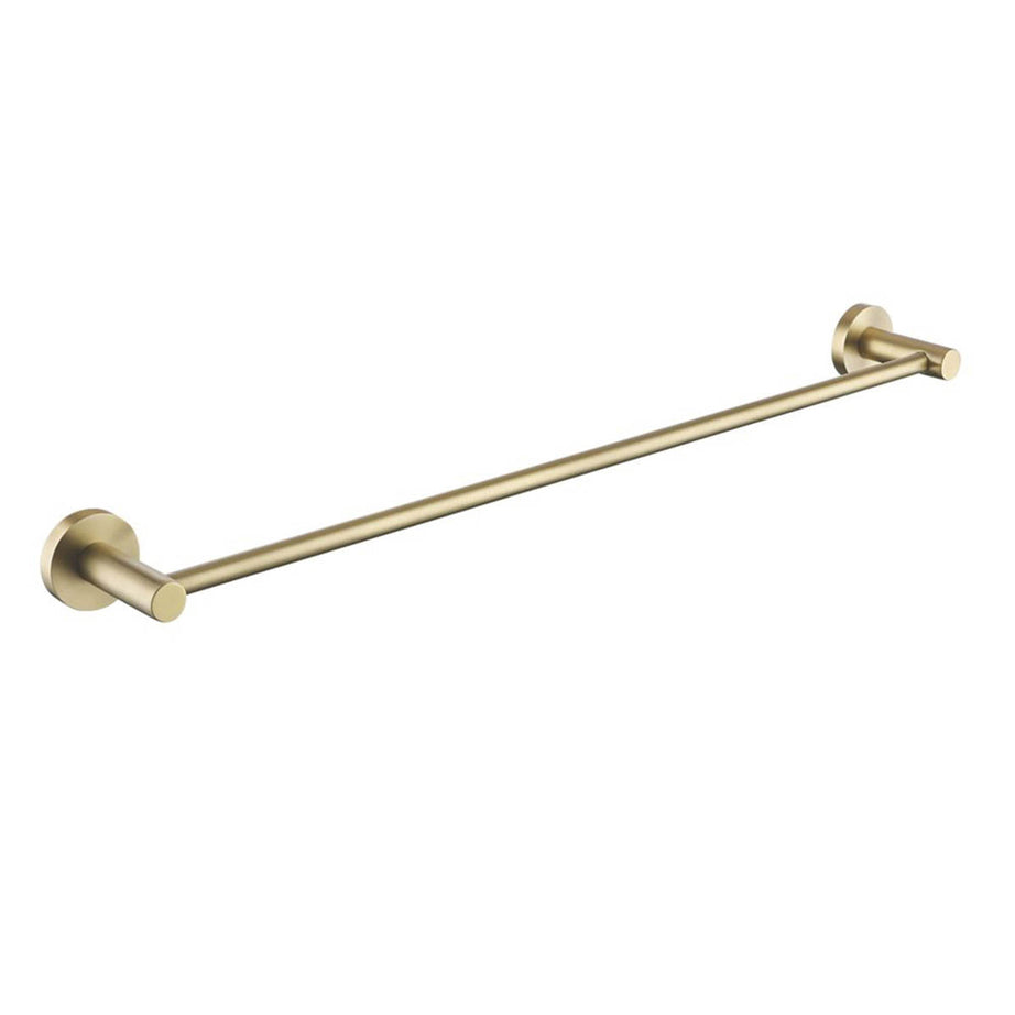 Bristan Towel Rail Round Brushed Solid Brass Contemporary 595mm x 72mm x 48mm - Image 1