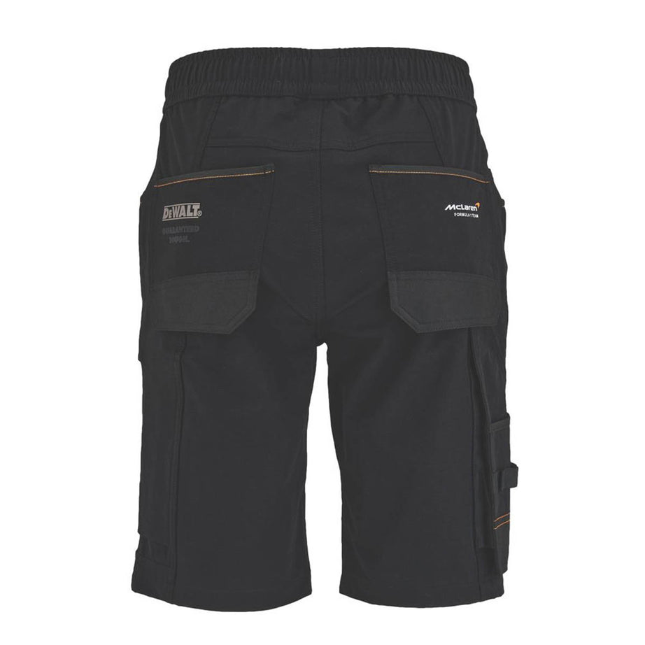 DeWalt Mens Work Shorts Jogger Stretch McLaren F1 Team Temple XXL Black 38-47" W - Image 3