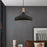 Pendant Ceiling Light Black Brown Lampshade Adjustable Drop Steel 40cm Modern - Image 3