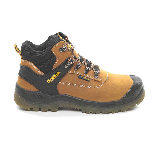 DeWalt Safety Boots Mens Standard Fit Tan Leather Waterproof Steel Toe Size 8 - Image 1