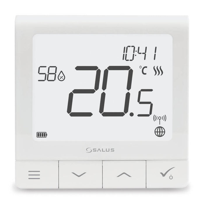 Salus Heating Thermostat Wireless White Ultra slim LCD Display Smart Modern - Image 2