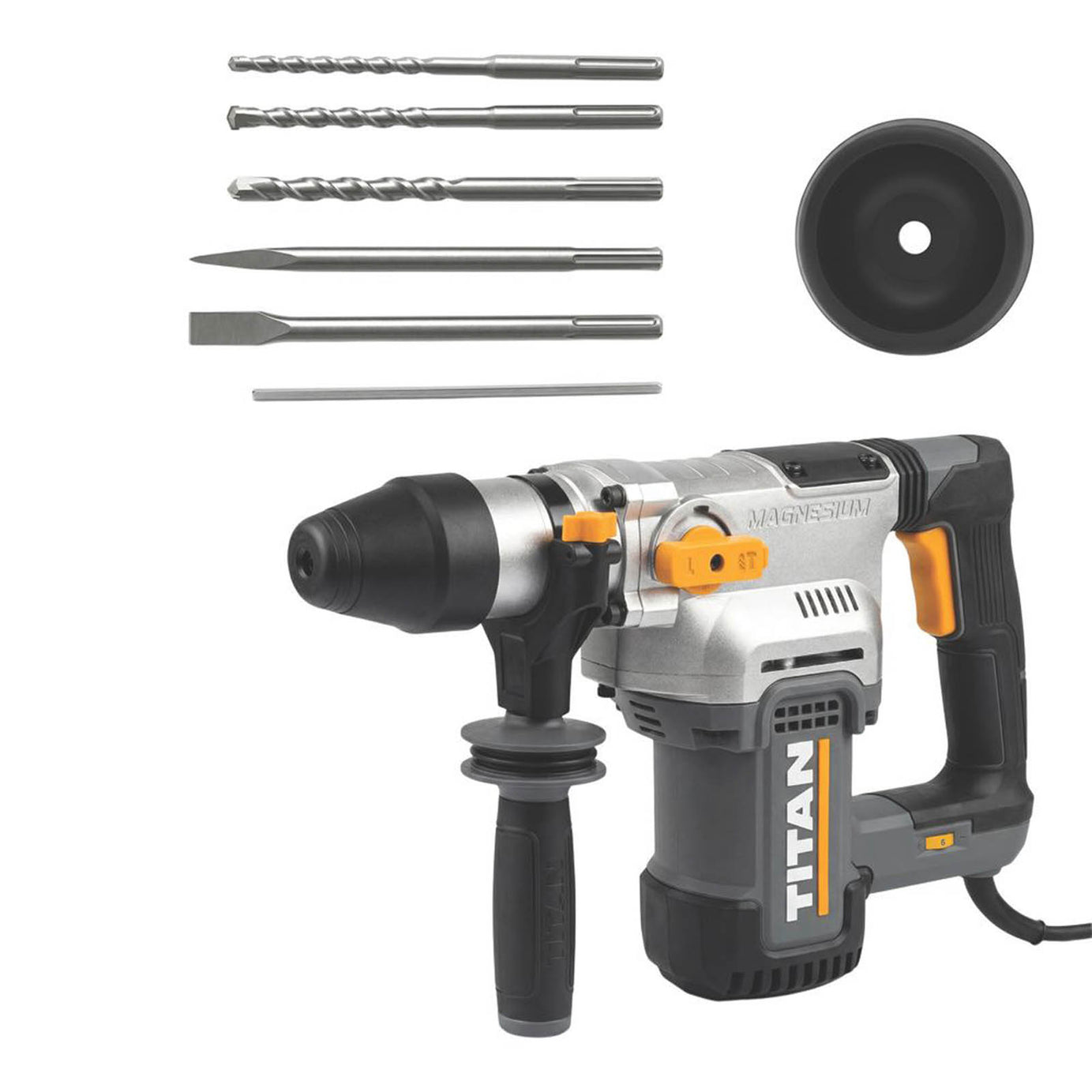 Titan Hammer Drill SDS Max Electric TTB1345SDM Soft Grip Heavy Duty 1450W - Image 2