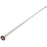 Shower Curtain Rail Straight Rod Pole Extendable Aluminium White 1100-2600mm - Image 1