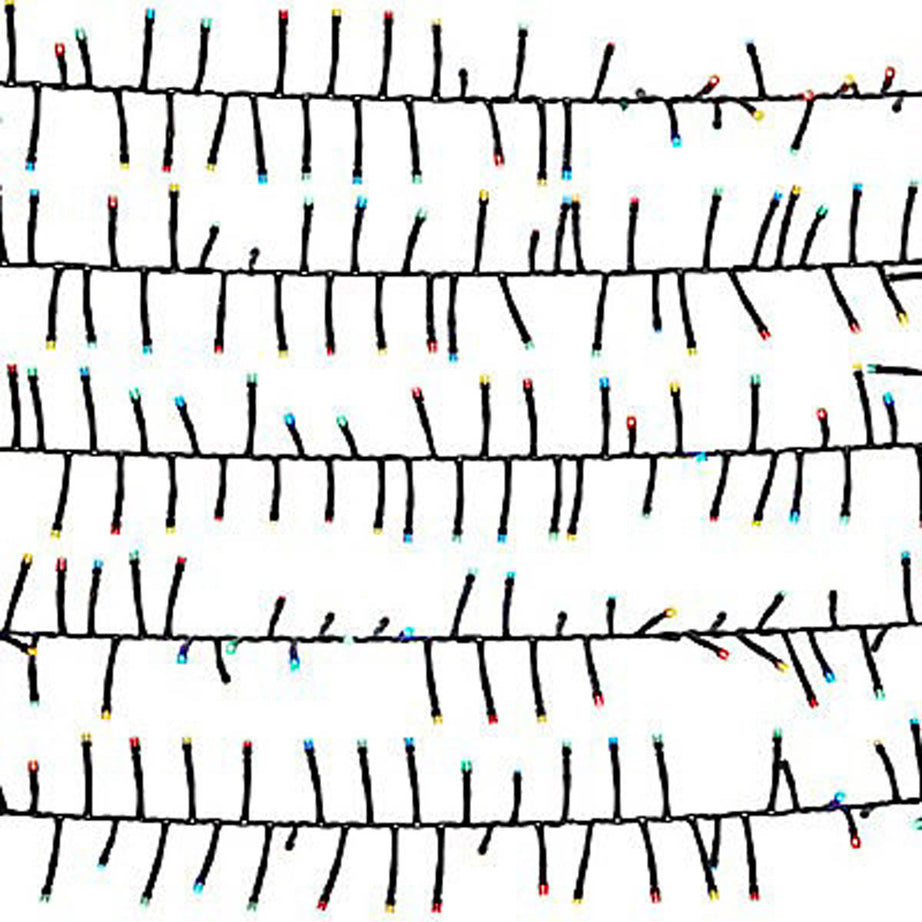 186 LED Christmas String Lights 1000 Multicolour Cluster Timer Indoor  25m - Image 2