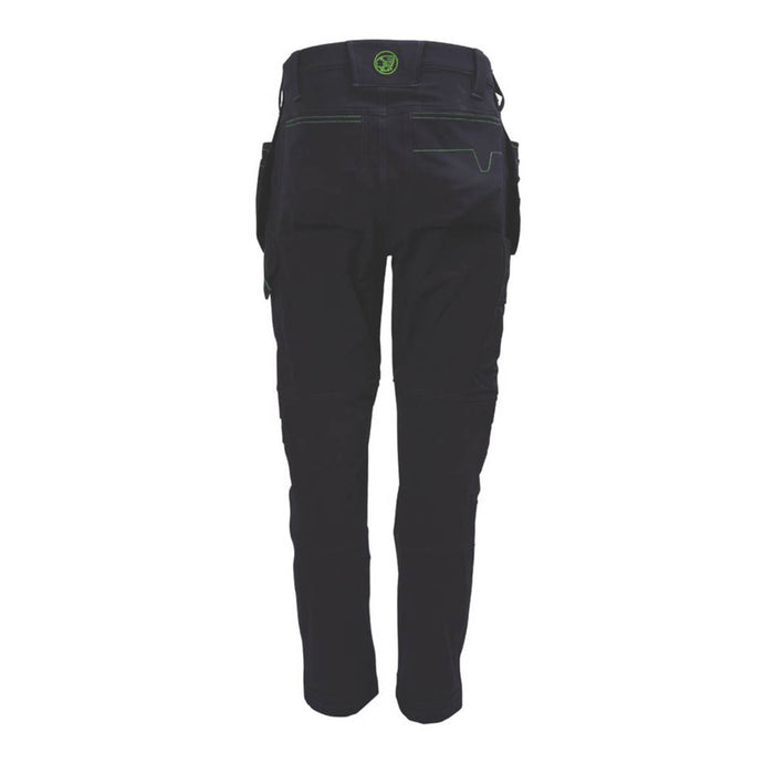 Apache Work Trouser Mens Slim Fit Stretch Black Cargo Multi Pockets 42"W 31"L - Image 3