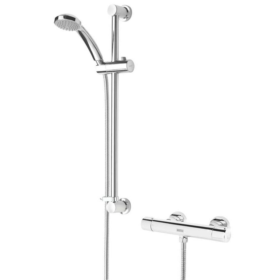 Bristan Thermostatic Mixer Shower Exposed Chrome 3 Spray Pattern Round Bathroom - Image 1