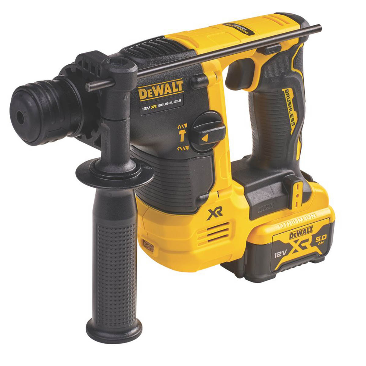 DeWalt SDS Plus Drill Cordless 12V 2x5.0Ah Li-Ion DCH072P2-GB Brushless Compact - Image 2