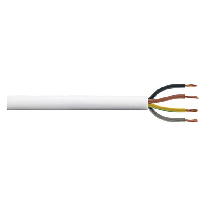 Flexible Electrical Cable White 4 Core 3094Y 0.75mm Heat Resistant Drum 50m - Image 1