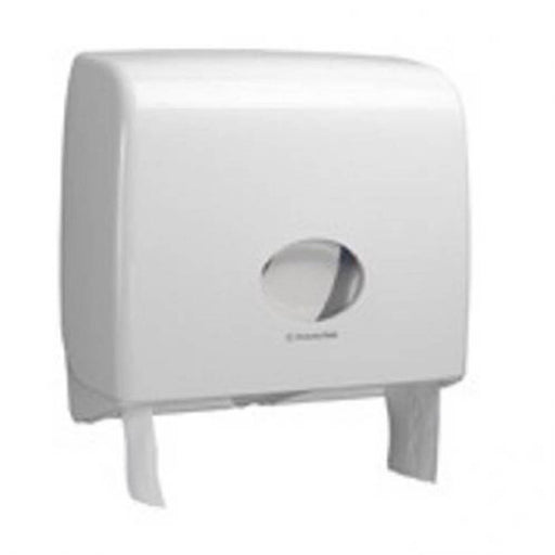 Toilet Paper Tissue Dispenser Jumbo Towel Holder Large White Lockable Plastic - Image 1