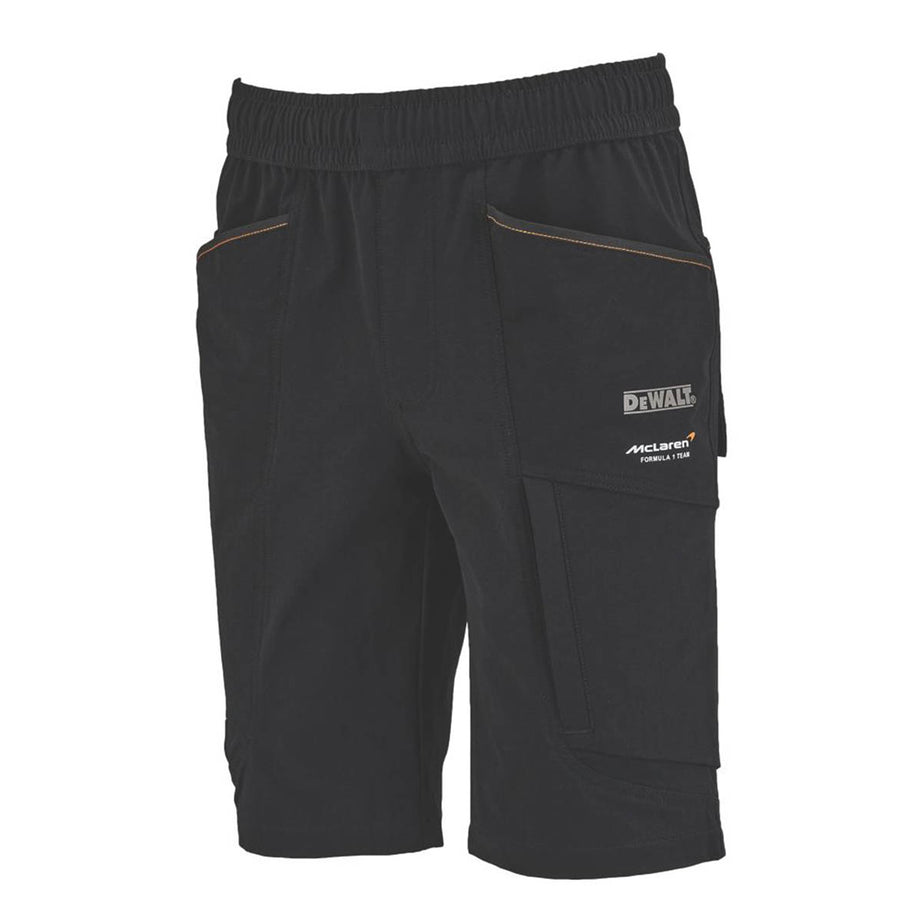 DeWalt Mens Work Shorts McLaren F1 Team Lightweight Jogger Black 34-42" W - Image 1