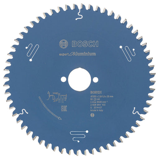 Bosch Circular Saw Blade Cordless Aluminium Smooth Extra Fine Cut 200x30mm 60T - Image 1