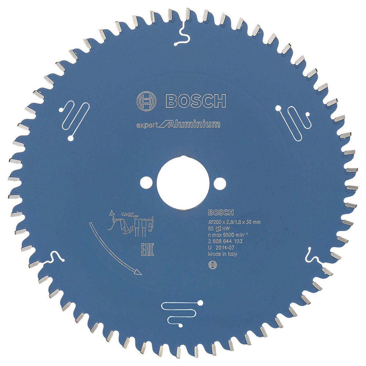 Bosch Circular Saw Blade Expert 60T Multi Material Aluminium Plastic 200x30mm - Image 1