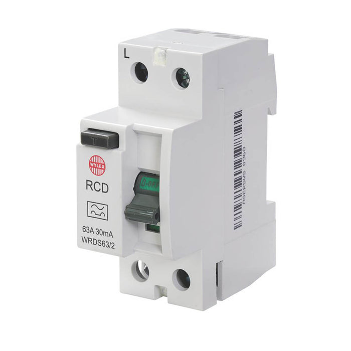 Wylex RCD Type A GB6:SFWRDS63/2 Single Phase Double Pole 63A 30mA Plug In - Image 1