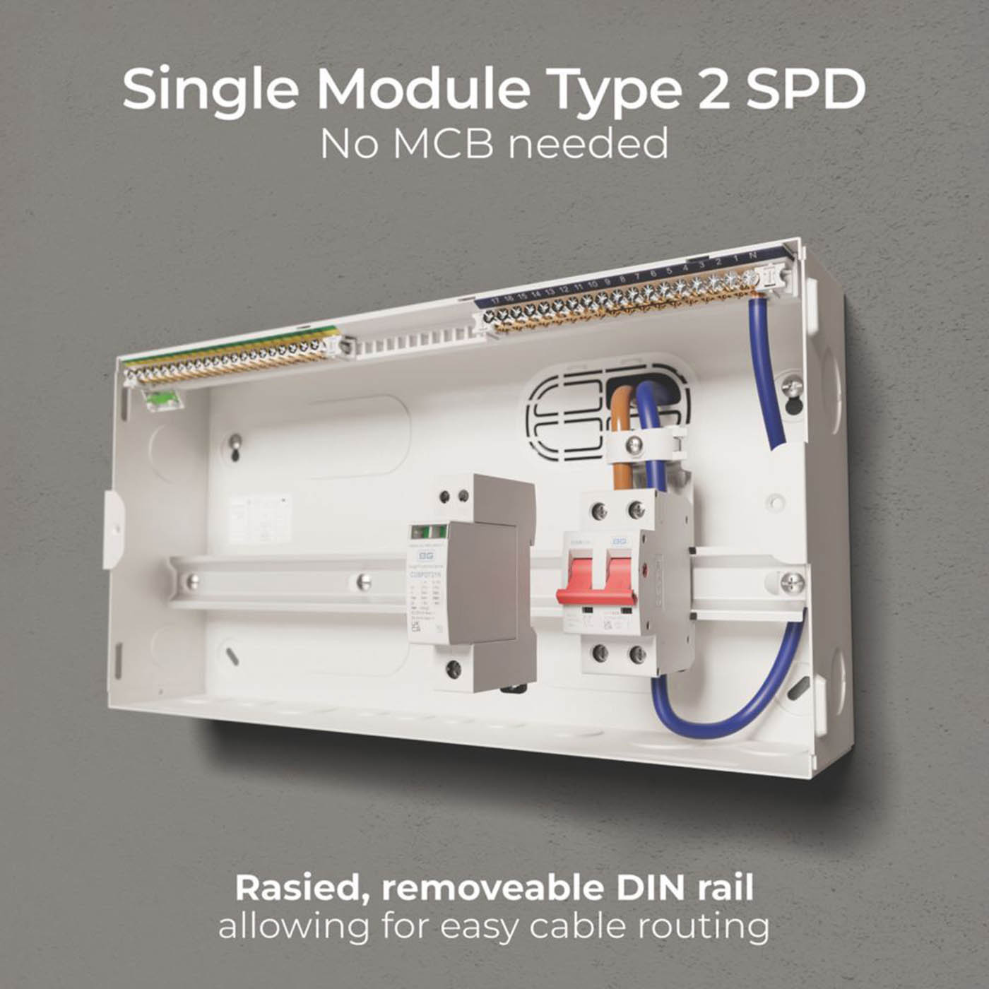 British General Main Switch Consumer Unit with SPD CF19MS16-01 16-Module 16-Way - Image 5