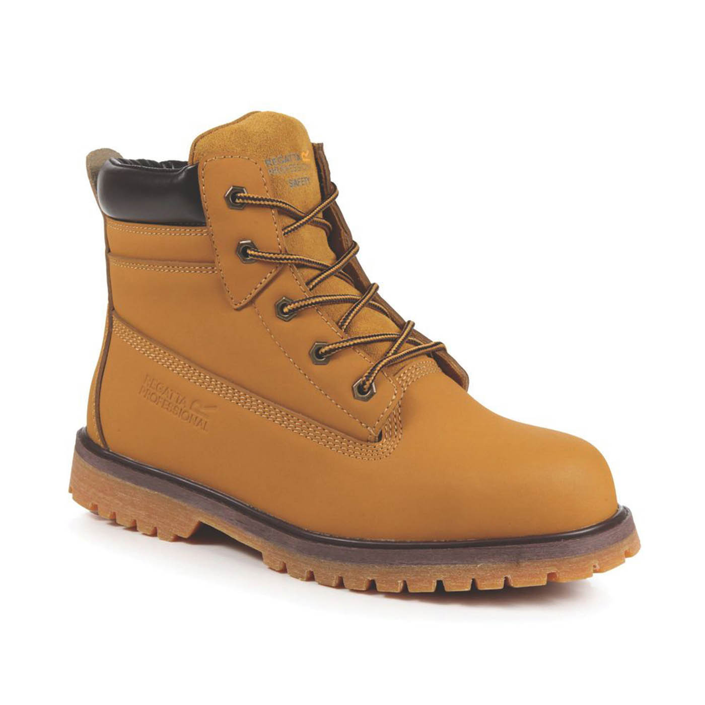 Regatta Safety Boots Mens Standard Fit Brown Leather Waterproof Steel Toe Size 9 - Image 1