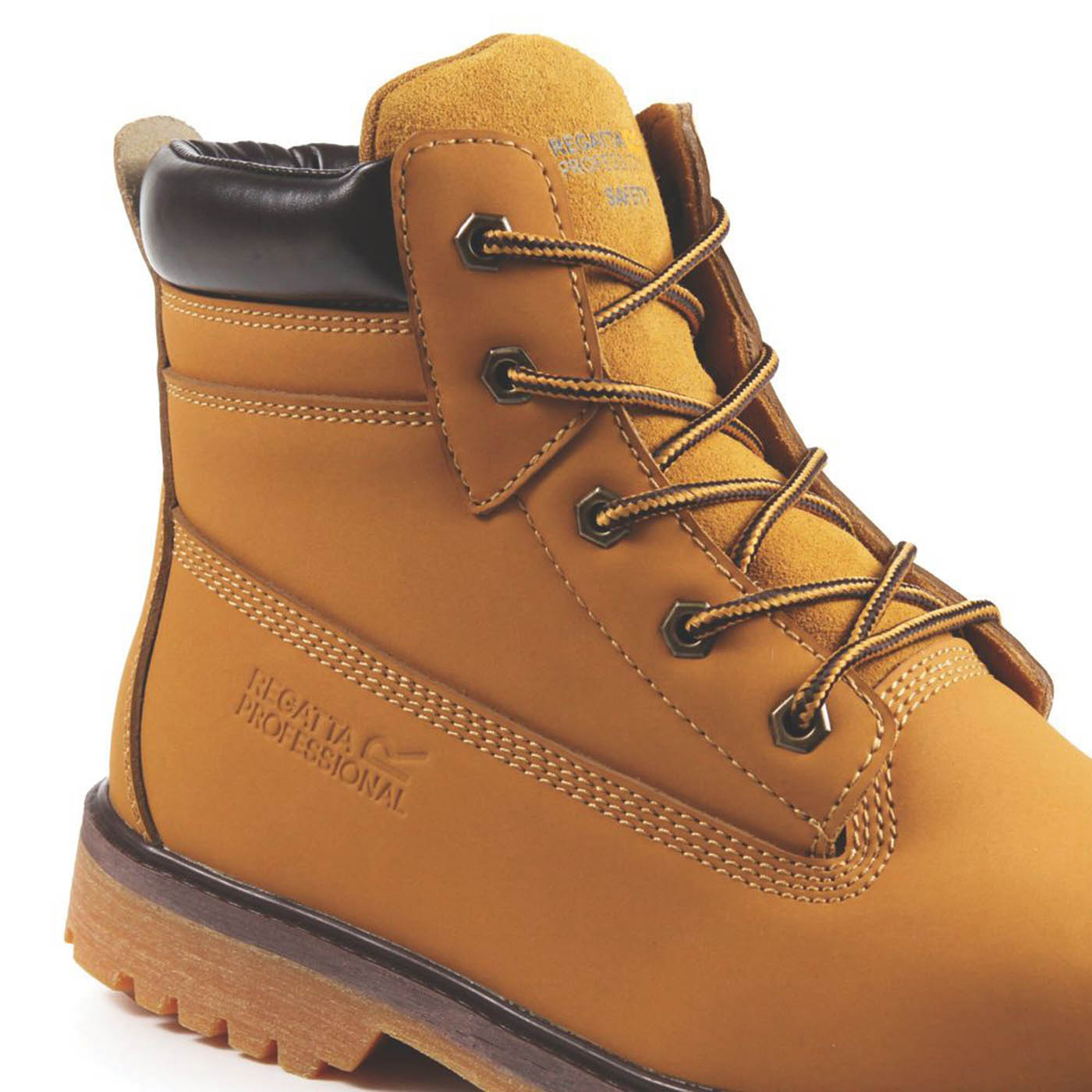 Regatta Safety Boots Mens Standard Fit Brown Leather Waterproof Steel Toe Size 9 - Image 6
