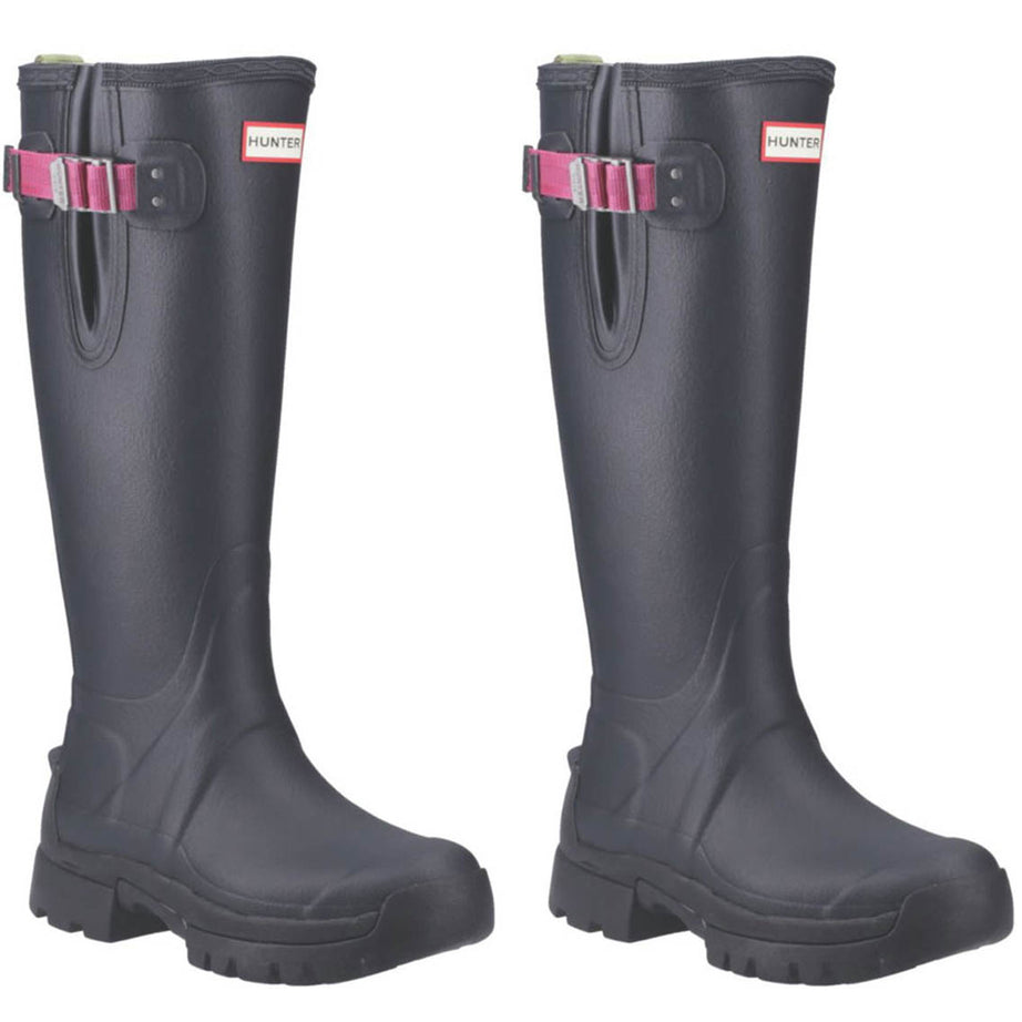 Hunter Wellies Womens Standard Fit Non Safety Navy Wellington Boots Size 4 - Image 1