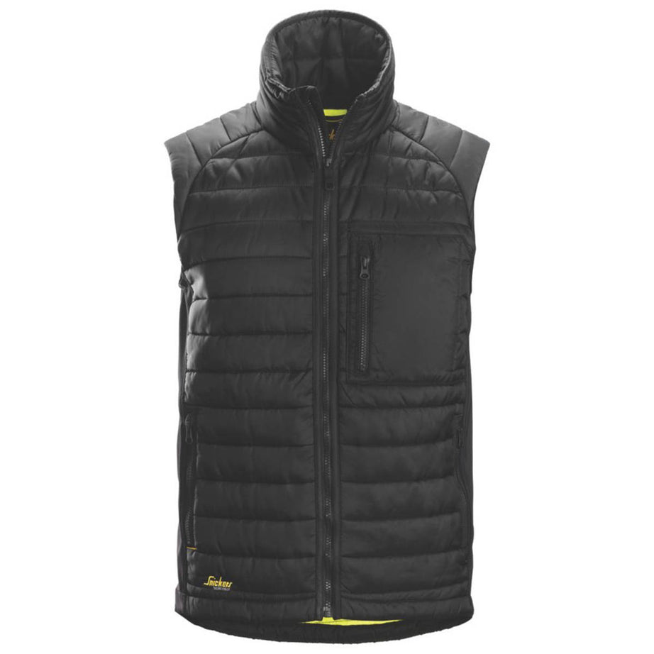 Snickers Work Body Warmer Mens Black Vest Water Repellent Gilet XL 46" Chest - Image 1