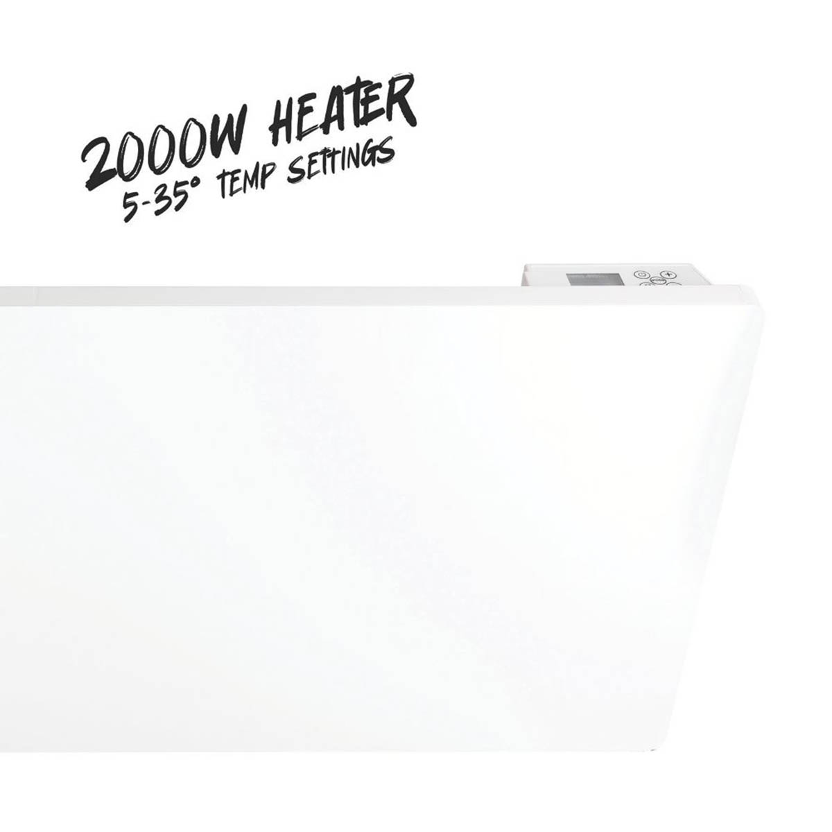 TCP Convection Panel Heater Wall Mounted 2000W Programmable Timer White - Image 4