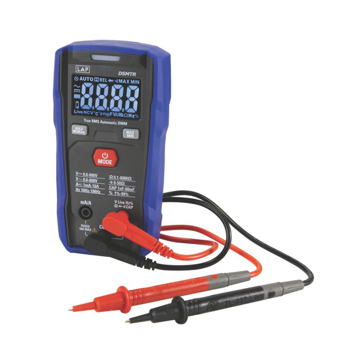 Lap Digital Multimeter 600V AC/DC Multi Tester LCD Display Voltmeter Compact - Image 1