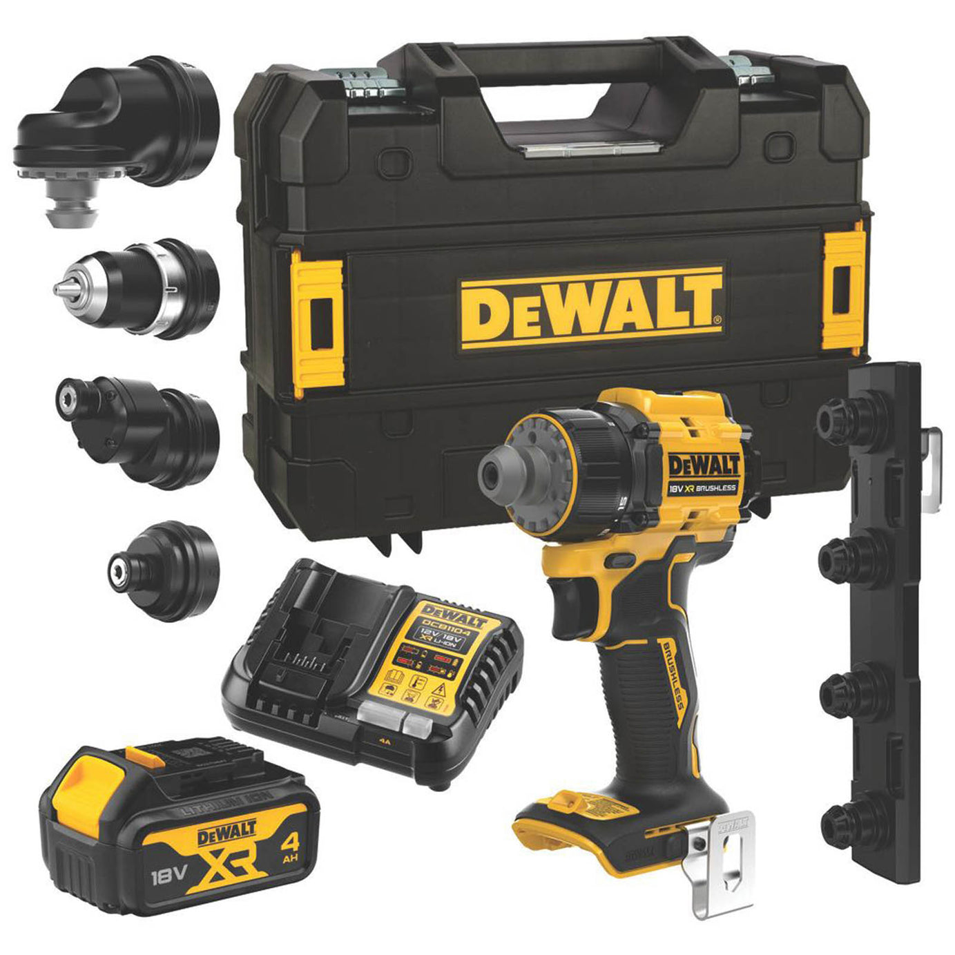DeWalt Multi-Head Drill Driver Cordless 18V 4.0Ah Li-Ion DCD803M1T-GB Brushless - Image 1