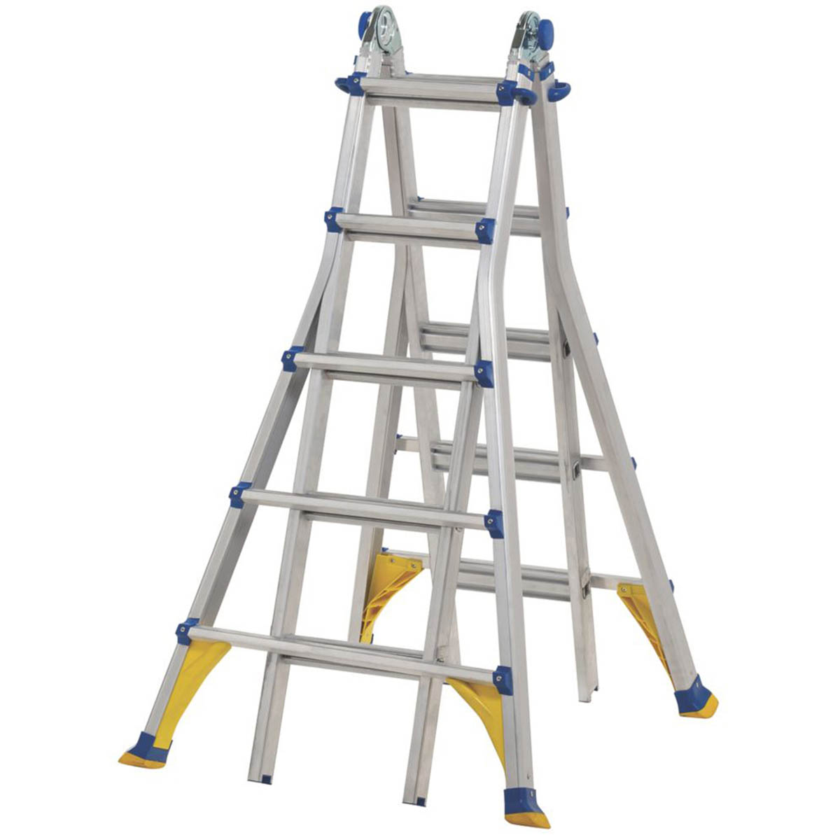 Werner Combination Ladder 5.1m  Aluminium Telescopic Non Slip Wide Flare Compact - Image 4