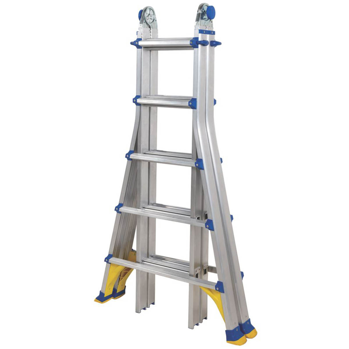 Werner Combination Ladder 5.1m  Aluminium Telescopic Non Slip Wide Flare Compact - Image 5