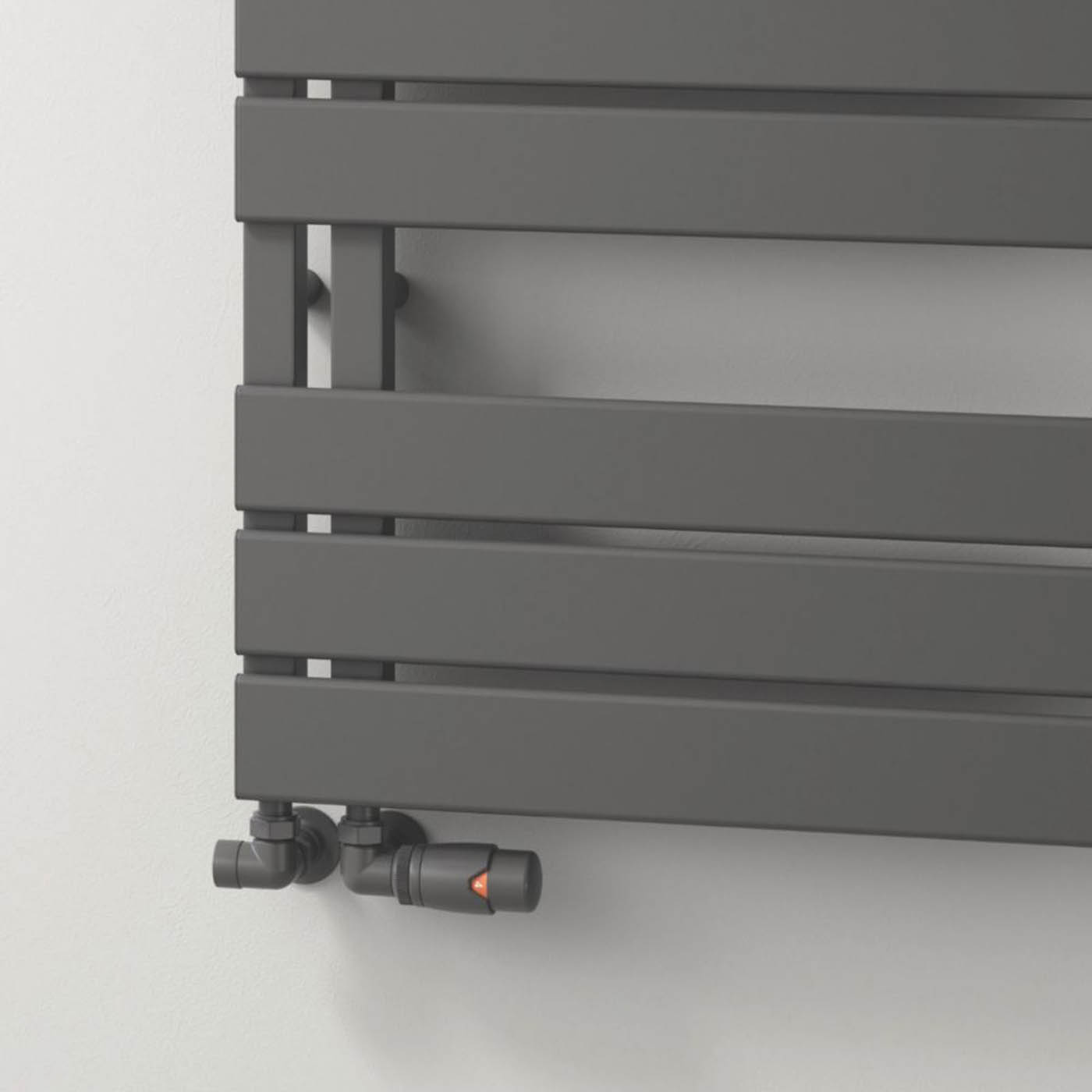 Reina Thermostatic Radiator Valve & Lockshield Modal TRV 15mmx15mm Anthracite - Image 3