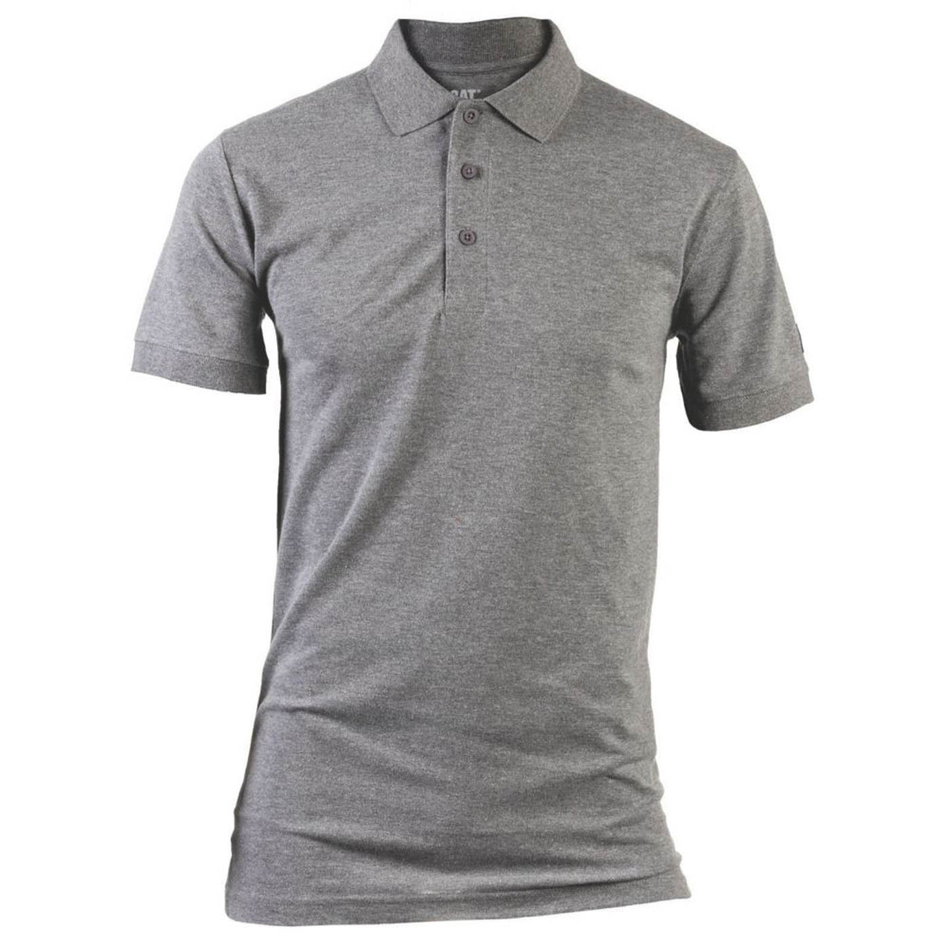 CAT Polo Shirt Essentials Dark Grey Short Sleeve Regular Fit Large 41in - Image 2