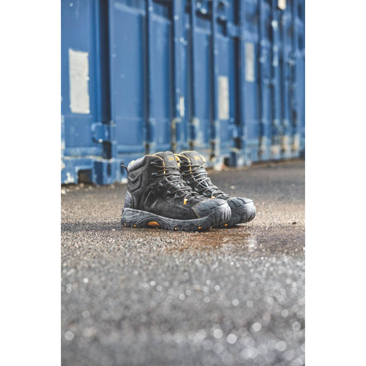 Site Safety Boots Mens Standard Fit Black Leather Waterproof Steel Toe Size 13 - Image 2