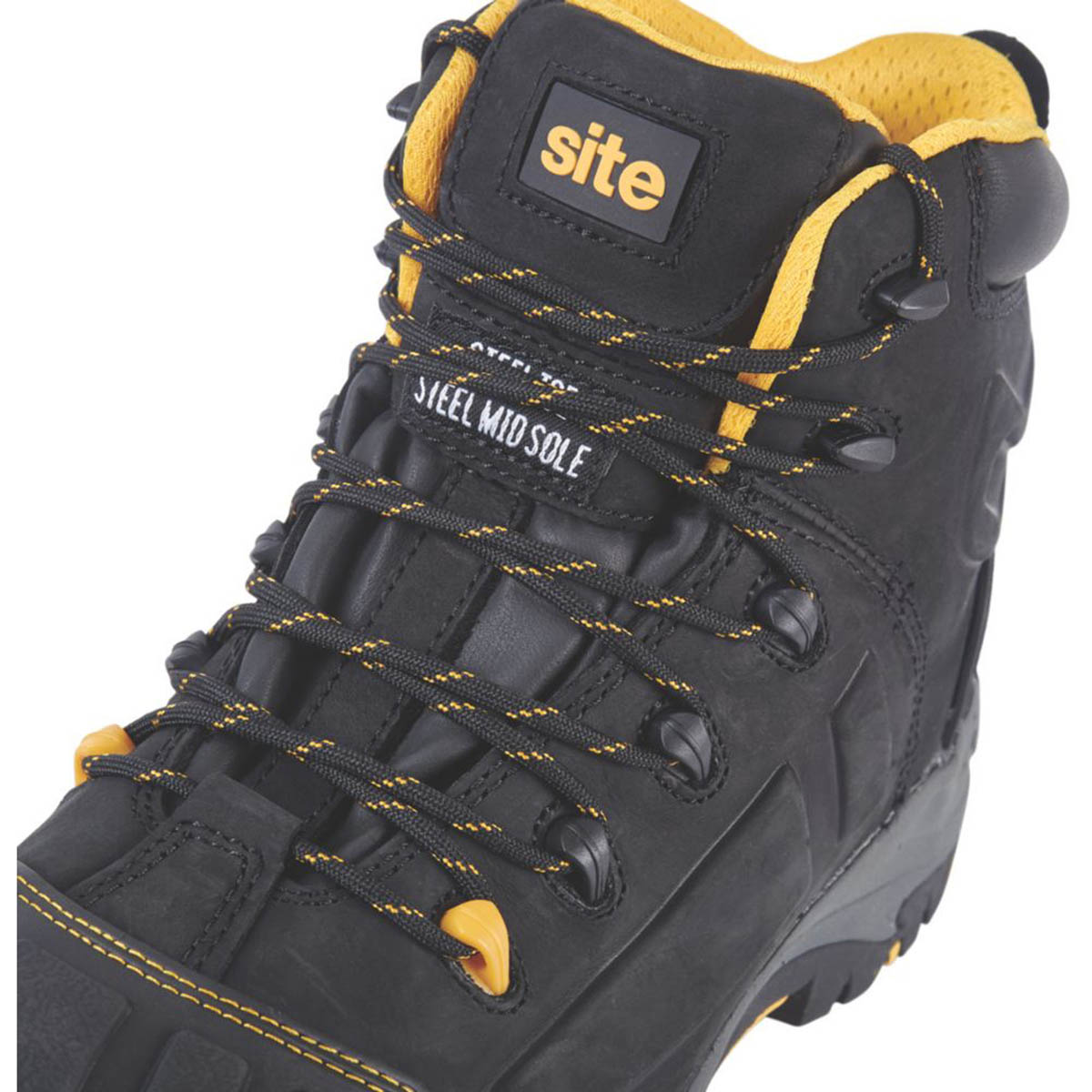 Site Safety Boots Mens Standard Fit Black Leather Waterproof Steel Toe Size 13 - Image 4