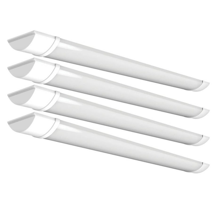 LED Batten Light Twin 2ft Daylight Ceiling or Wall-Mounted 1700lm 230V 4 Pack - Image 1