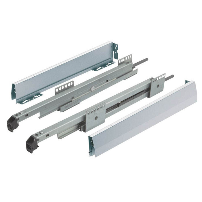 Drawer Sides & Runner Rails Heavy Duty Soft Closing Steel 2 Piece Set 450mm - Image 2