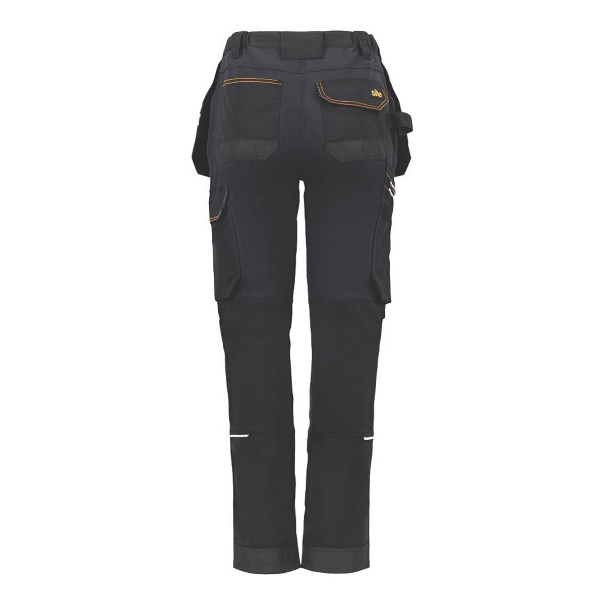 Site Work Trousers Women's Regular Fit Black Grey Multi Pockets Size 16 31L - Image 2