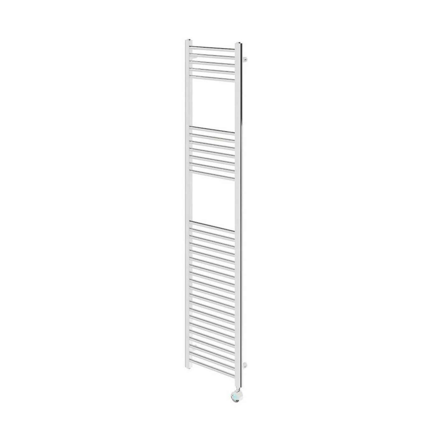 Flomasta Electric Towel Rail Radiator Chrome Flat Bathroom Warmer 180x40cm - Image 1