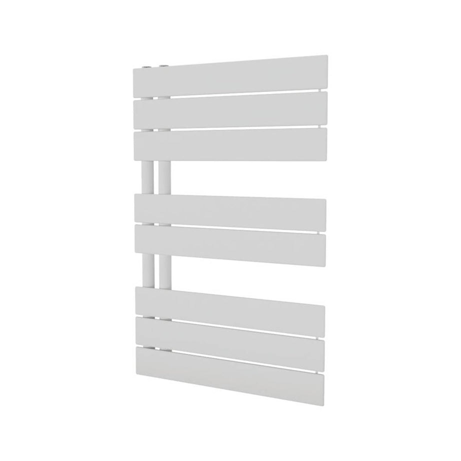 Designer Towel Rail Radiator White Flat Bathroom Warmer Ladder (H)74.5x(W)50cm - Image 1