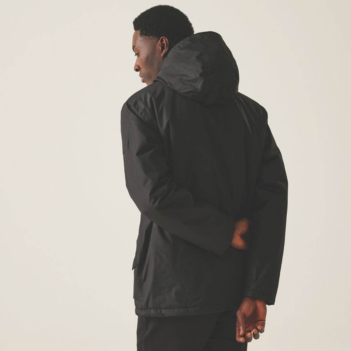 Regatta Jacket Waterproof Work Black Lightweight Warm Lining Medium Size 40" Chest - Image 4