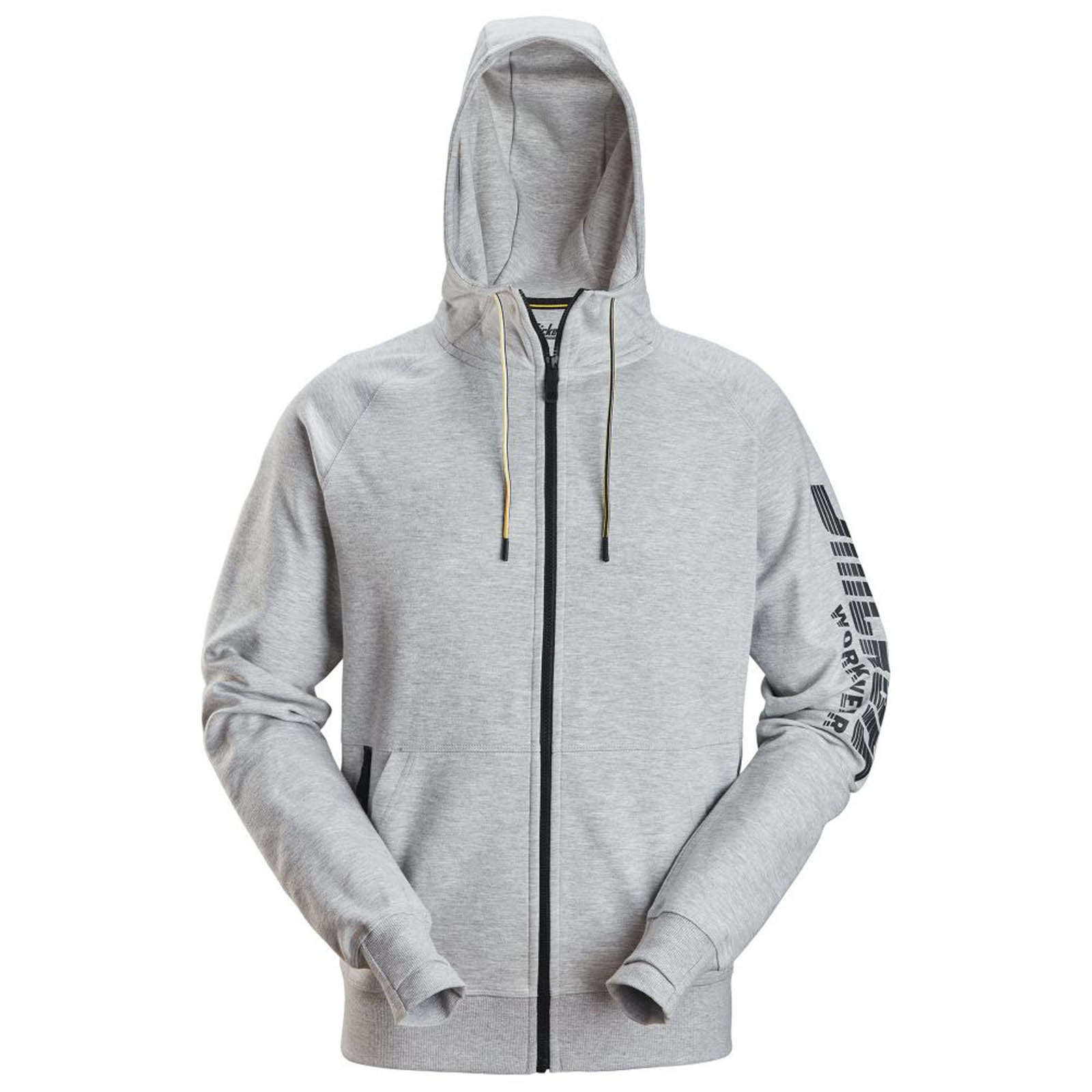 Snickers 2895 Logo  Full Zip Hoodie Grey Melange 2X Large 52" Chest - Image 1