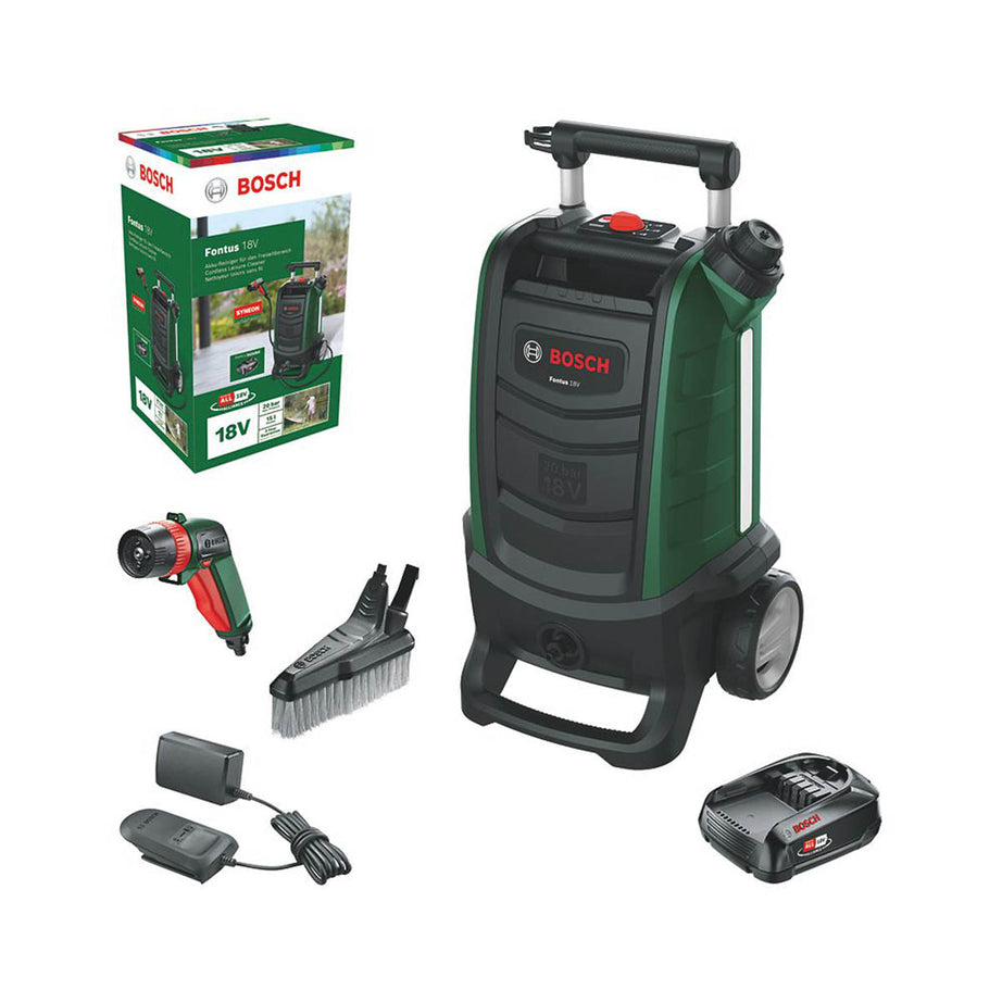 Bosch Pressure Washer Cordless Fontus Gen II Portable 20bar 18V 1 x 2.5Ah Li-Ion - Image 1