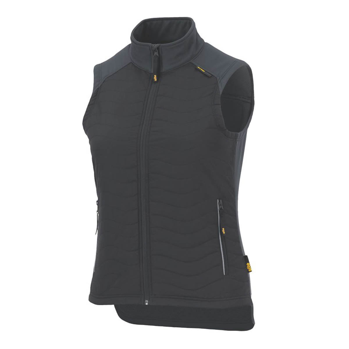 Site Bodywarmer Womens Black Full Zip Pockets Gilet Vest Jackets Size 10 - Image 1