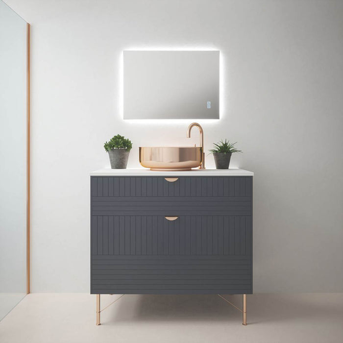 Bathroom Mirror Illuminated LED Light Rectangular Dimmable 500 x 700mm - Image 2