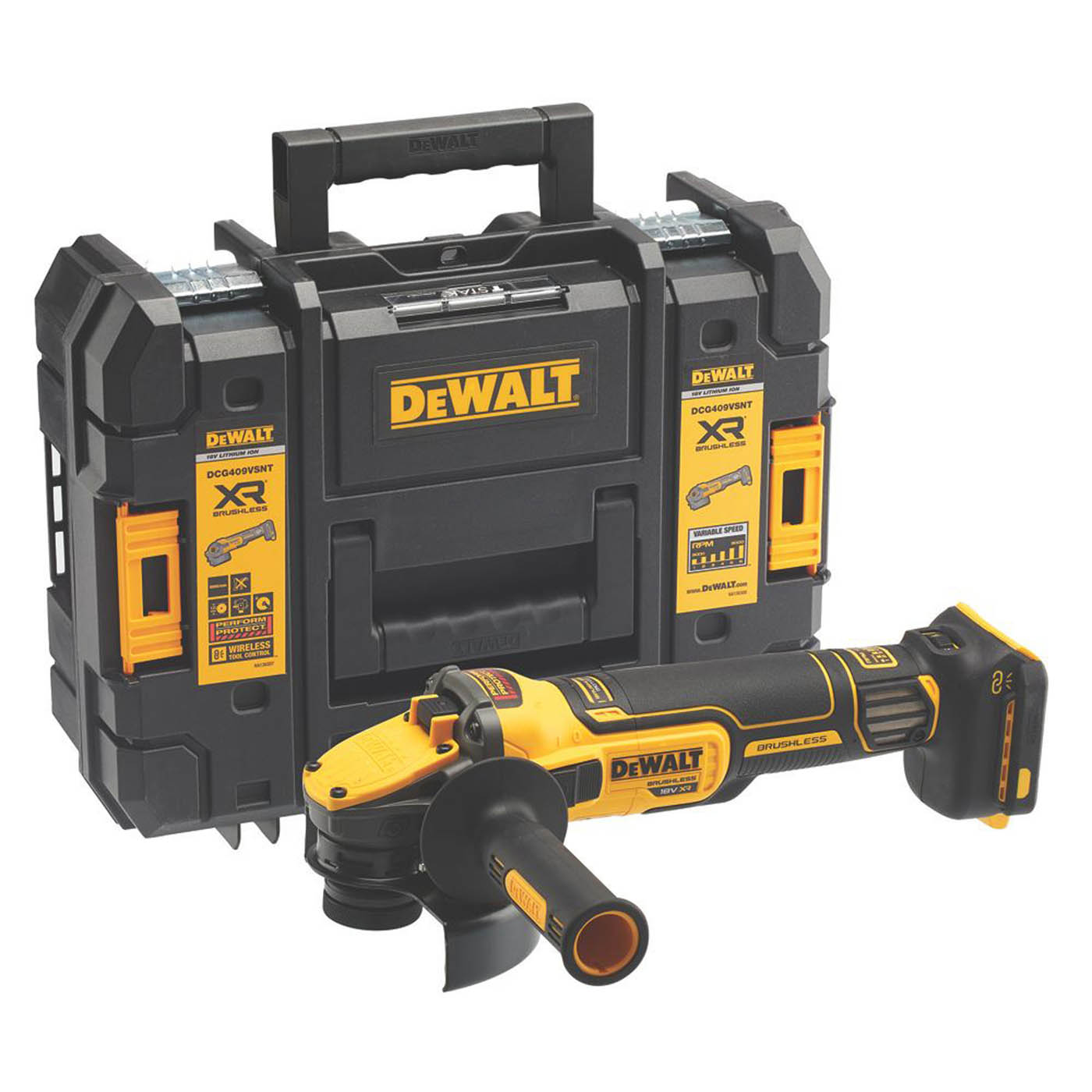 DEWALT Angle Grinder DCG409VSNT-XJ Cordless 18V Li-Ion XR 4.9" Body Only - Image 1