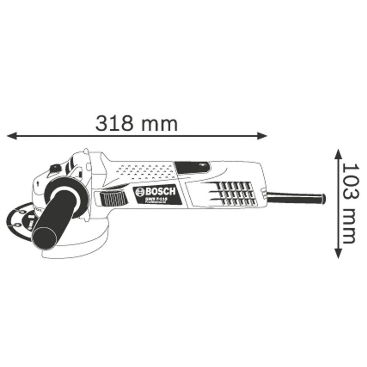Bosch GWS 7-115 720W 4 1/2"  Electric Angle Grinder 240V - Image 2