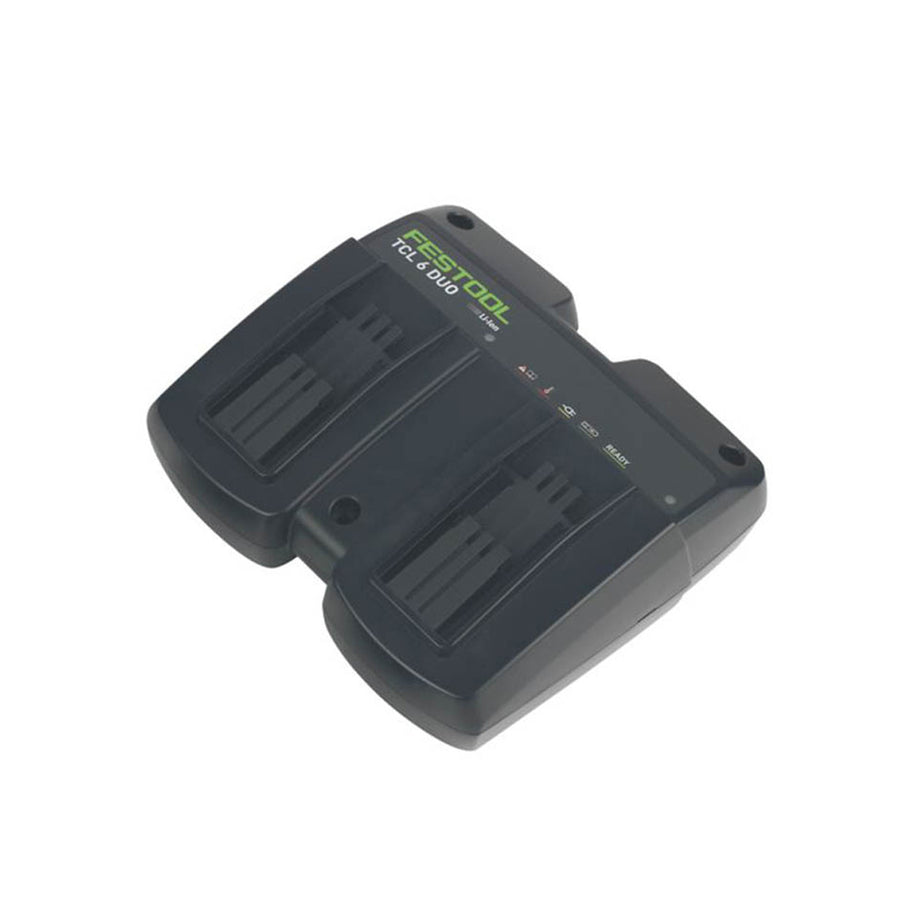 Festool Dual Rapid Charger 6A Charges 10.8/14.4/18V Batteries LED Display - Image 1