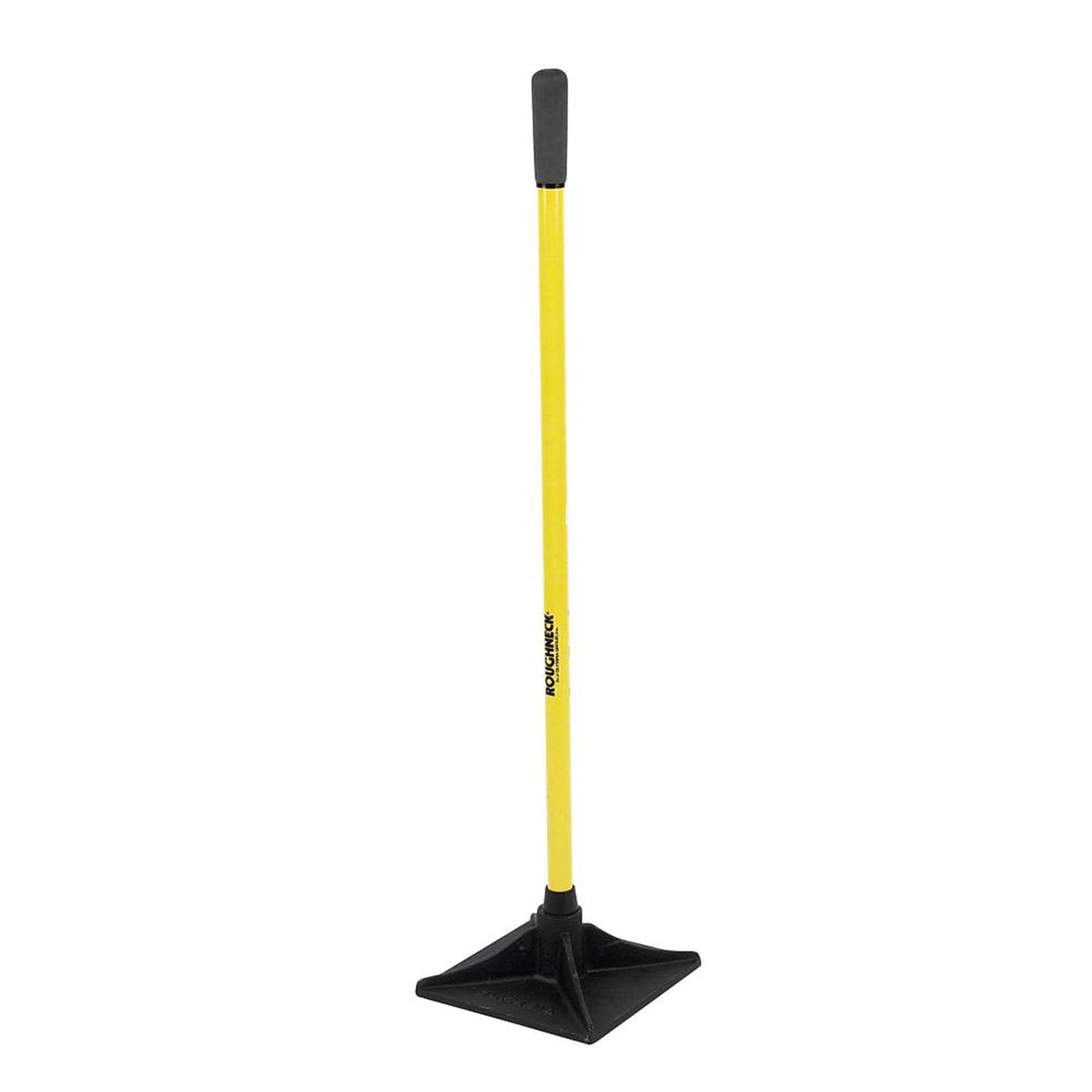 Roughneck Tamper 10" Iron Head Fibreglass Shaft Soft-Grip Handles Large Base - Image 1